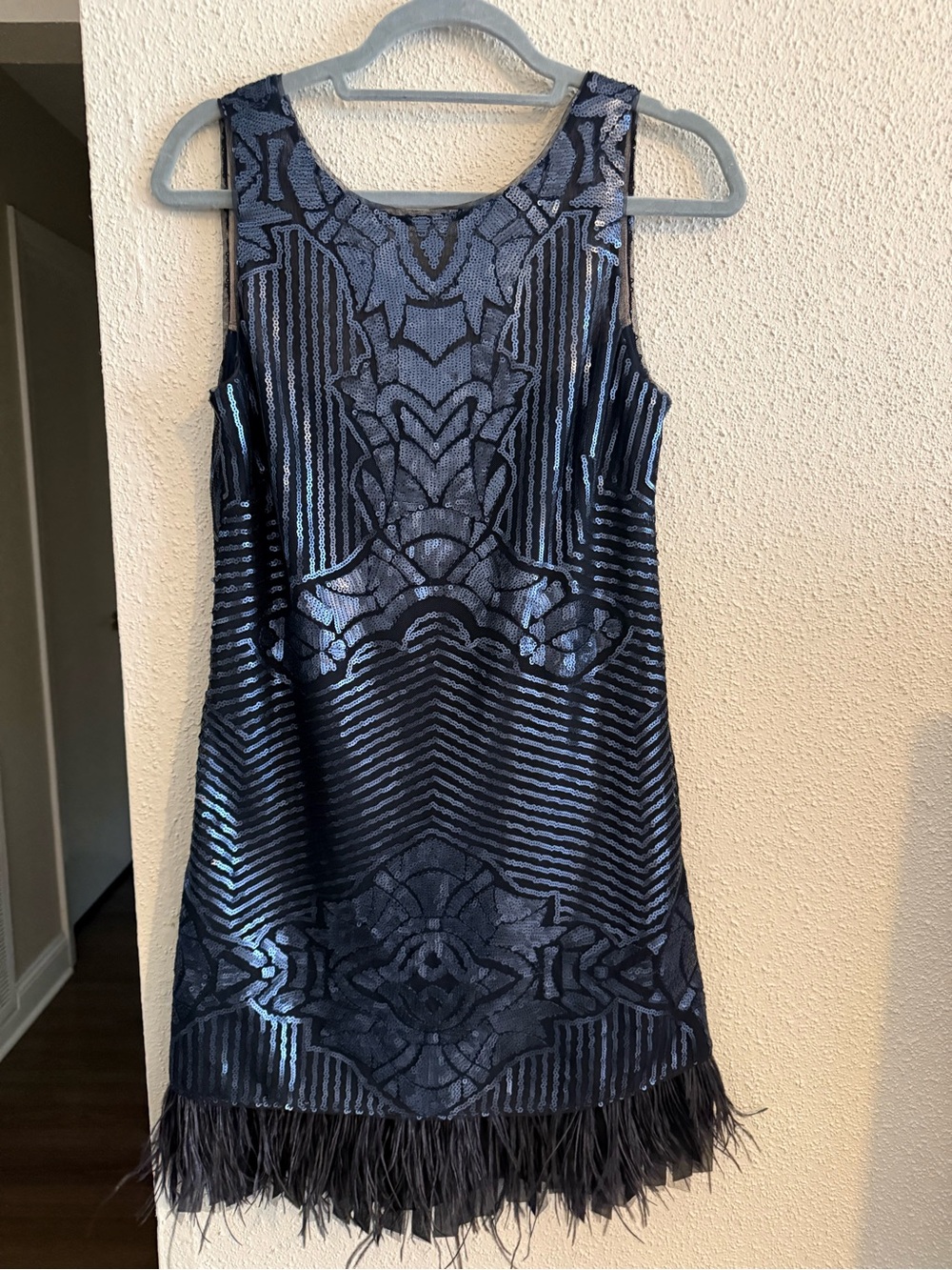 BCBG MAXAZRIA BLUE CATERINA SEQUIN 
Dress